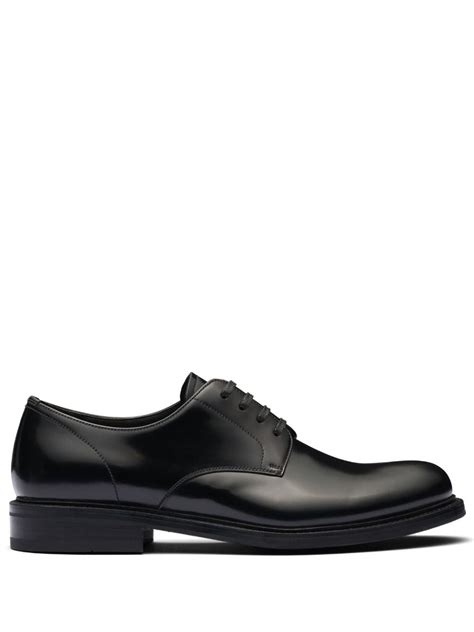 prada silver derby shoes|prada leather derby shoes.